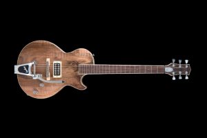 Les-Paul-style-handcrafted-liuthery-walnut-Tv-Jones-Powertron-bigsby-guitar-single-pick-up