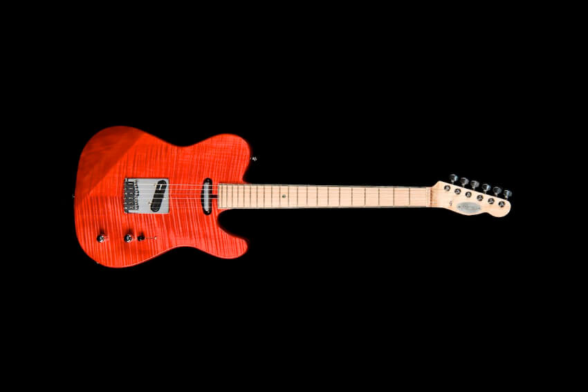 Shank-Instruments-Telecaster-guitar-replica-liuthery-flamed-maple-red-di-marzio