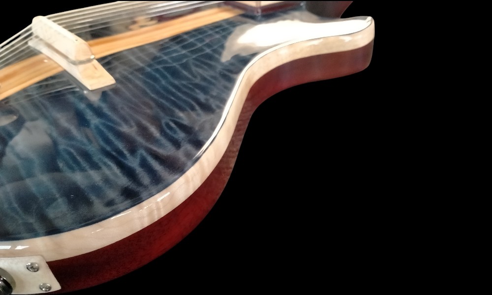 shank-instruments-milano-liuteria-chitarra-acero-quilted-custom-emanuele-d'alò-vendita-mastergrade-blu